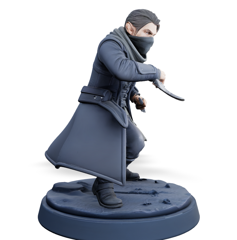 Crimson Shadow Assassin - Hero Mini | Tabletop Miniature STL