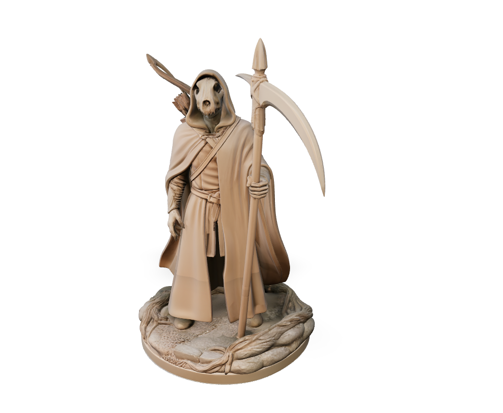 Elegant Wolf Skull Reaper - Terrain Piece | Tabletop Miniature STL