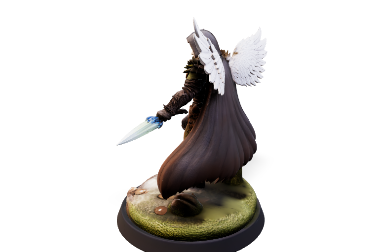 Emerald Winged Rogue - Hero Mini | Tabletop Miniature STL