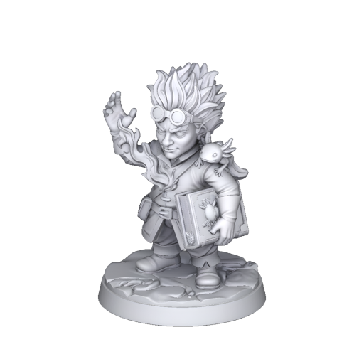Arcane Gnome Spellcaster - Terrain Piece | Tabletop Miniature STL