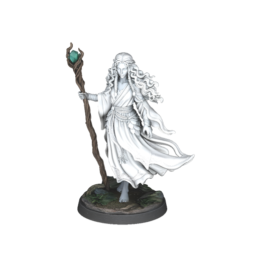 Emerald Root Druid - Hero Mini | Tabletop Miniature STL