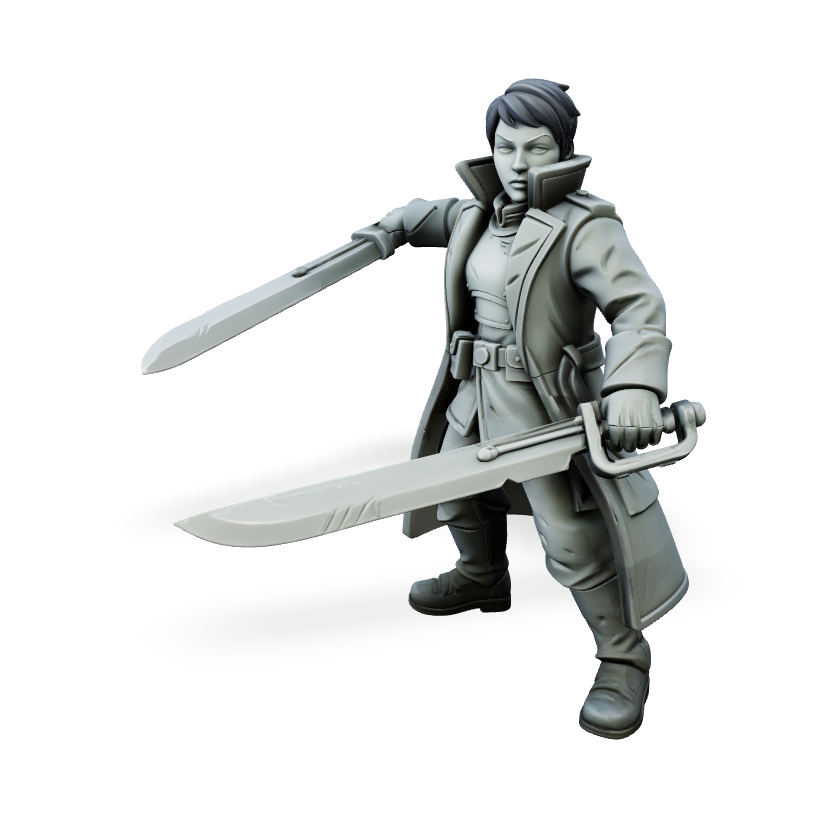 Gritty Blade Commissar - Hero Mini | Tabletop Miniature STL