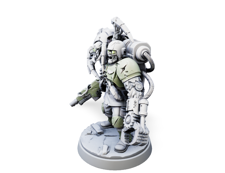 Cyborg Plague Soldier - Hero Mini | Tabletop Miniature STL