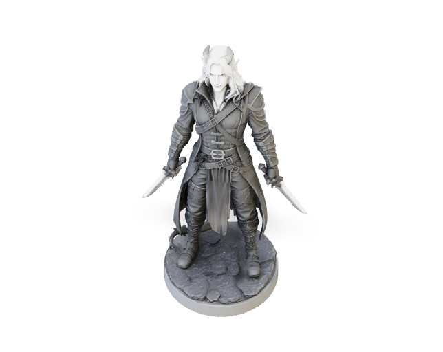 Obsidian Blade Rogue - Hero Mini | Tabletop Miniature STL