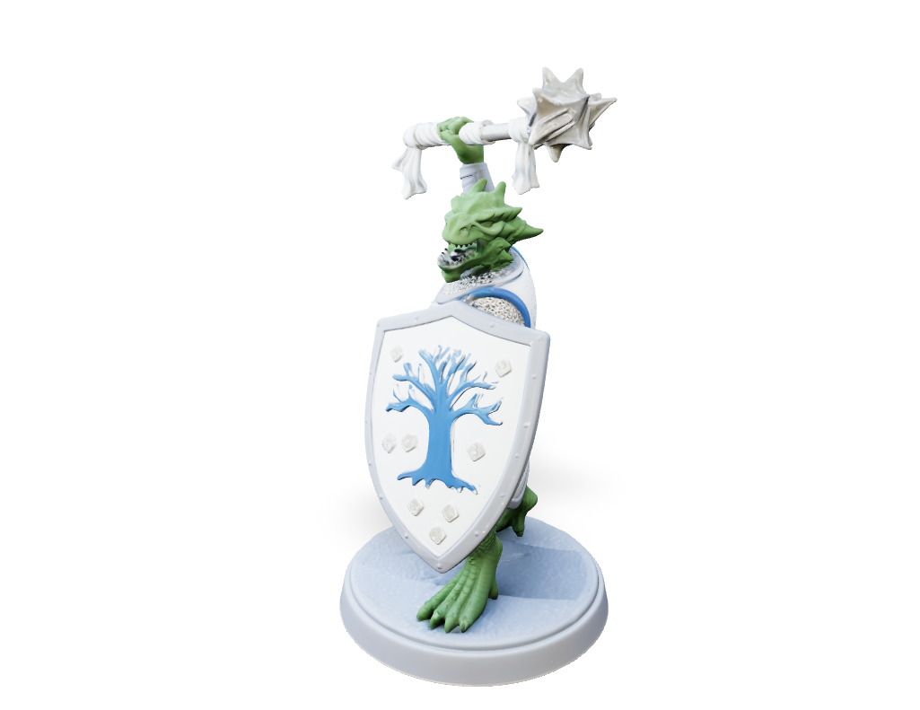 Emerald Guardian Cleric - Hero Mini | Tabletop Miniature STL