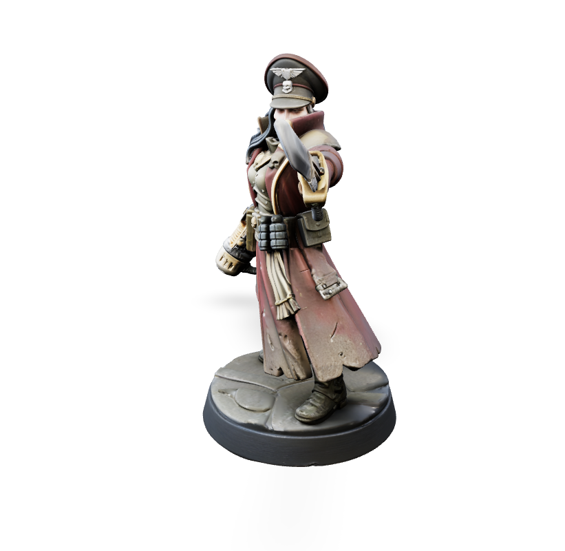 Gloomblade Commissar - Hero Mini | Tabletop Miniature STL
