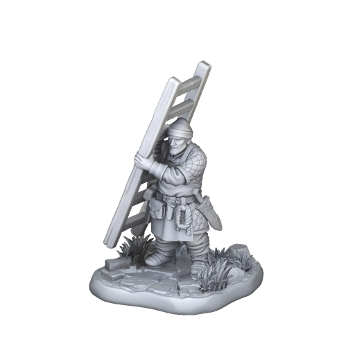 Everyday Laborer Figure - Terrain Piece | Tabletop Miniature STL